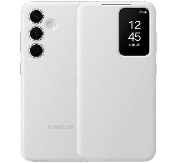 SAMSUNG tok álló (aktív FLIP, oldalra nyíló, átlátszó előlap) FEHÉR
Samsung Galaxy S24 (SM-S921)