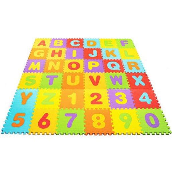 Springos Ábécés, számos puzzle szőnyeg gyerekeknek, 172x172 cm,
többszínű