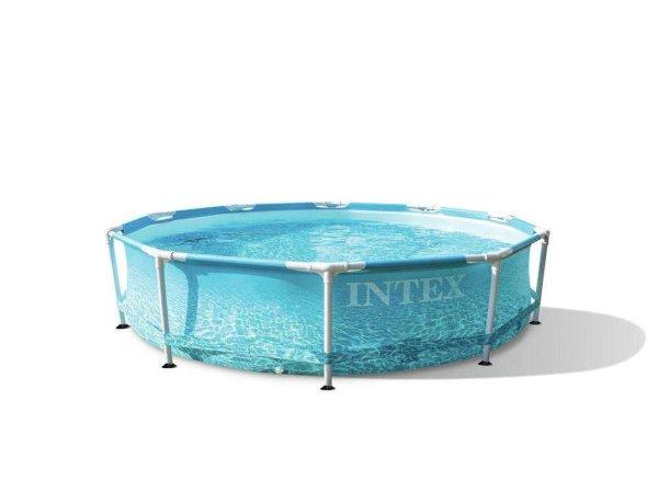 INTEX Beachside fémvázas medence szett, O 305 x 76 cm, ECO 602G, 1.250 l/h
szűrővel
