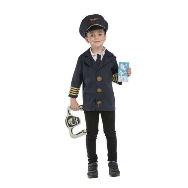 Pilóta jelmez kiegészítőkkel 3-5 éves gyermekek számára 110 - 120 cm