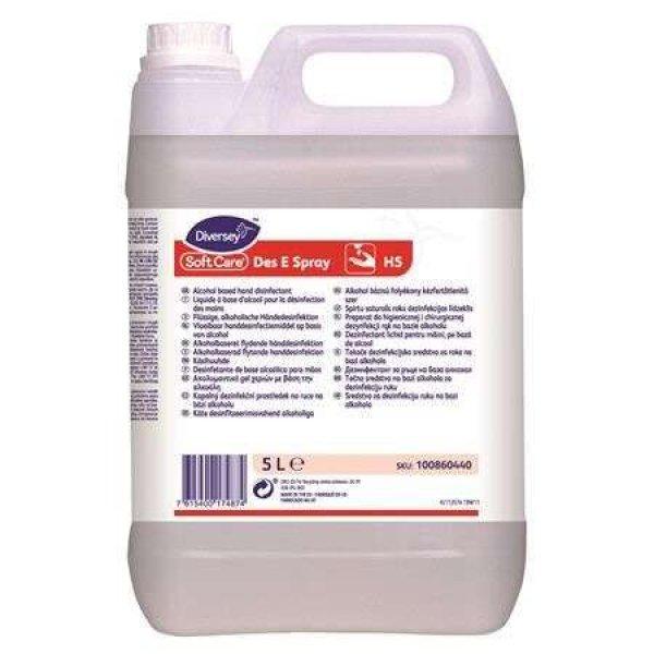 Diversey Soft Care Des E Spray kézfertőtlenítő folyadék, alkoholos 5l
(100860440)