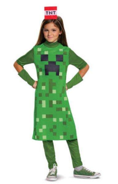 Creeper Classic lányoknak szerepjáték-jelmez, Minecraft, M méret, 7-8
éveseknek