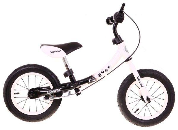 SporTrike Pedál nélküli gyermek kerékpár, megfordítható kerettel, fehér
/ fekete