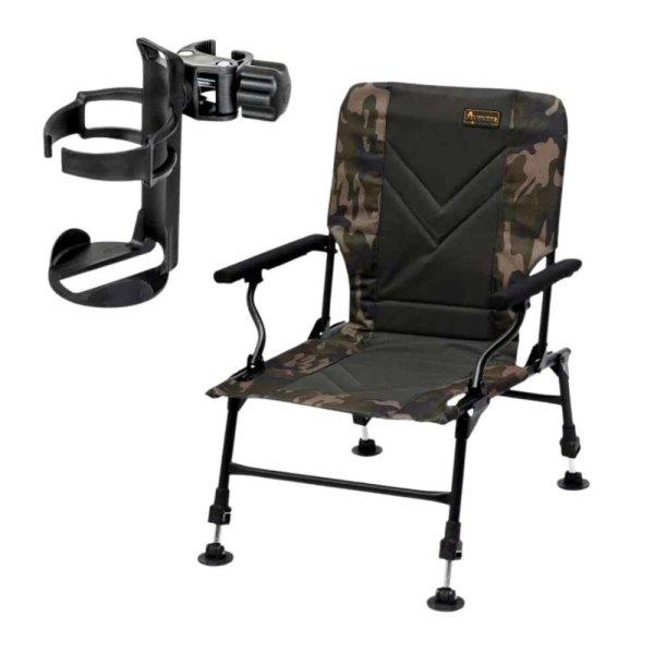Prologic avenger relax camo armrests -and- covers karfás horgászszék
pohártartóval