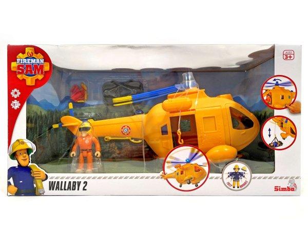 Simba Toys Sam, a tűzoltó Wallaby II Helikopter figurával #sárga