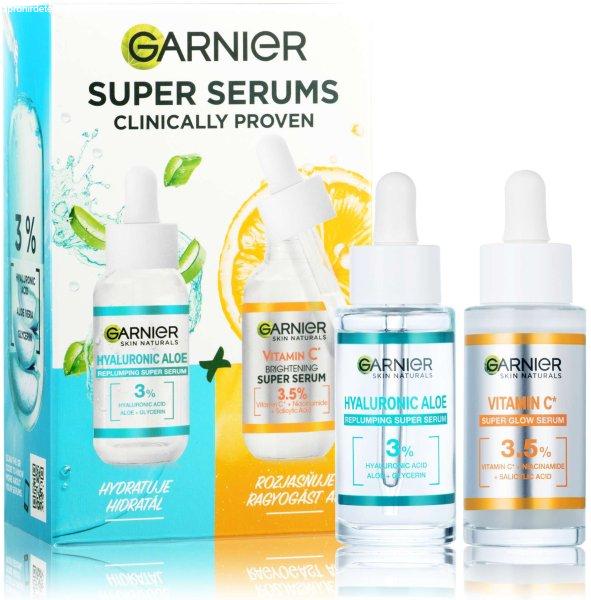 Garnier Skin Naturals Hyaluronic Aloe és C-Vitamin Szérum Duopack 2x30ml
