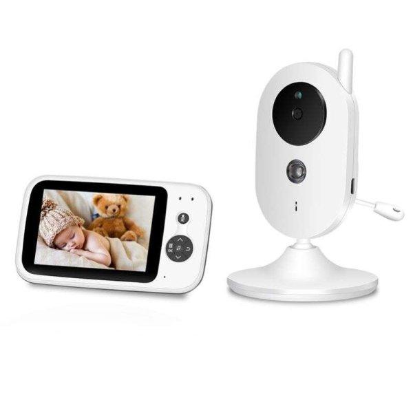 Baba Videó- és Hangfigyelő Rendszer, 3,2 hüvelykes HD kijelző, Éjszakai
látás, Hőmérsékletmérő, Lehetőség a baba interakcióra, Ringató dalok