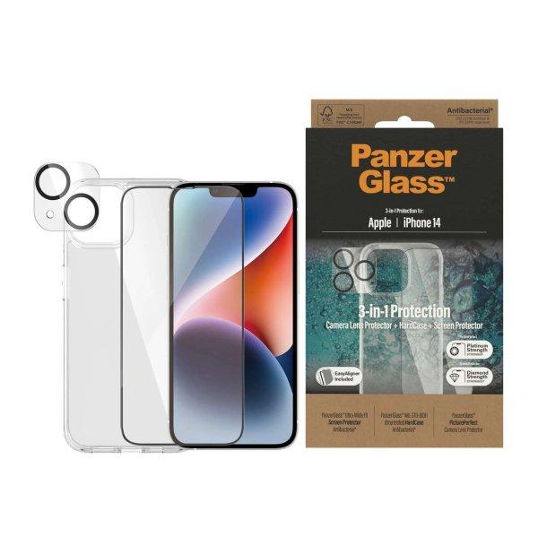 PanzerGlass iPhone 14 Edzett üveg kijelzővédő (1db) + Hátlapvédő tokk és
kamera védő