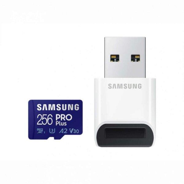 Samsung MicroSD kártya - 256GB MB-MD256KB/WW (PRO PLUS kártyaolvasóval,
UHS-I, R160/W120, adapter, 256GB)