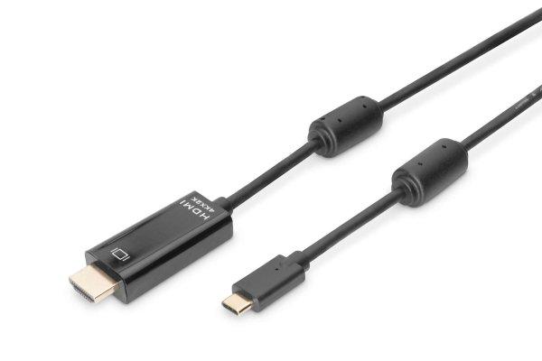 Digitus AK-300330-020-S video átalakító kábel 2 M USB C-típus DisplayPort
Fekete