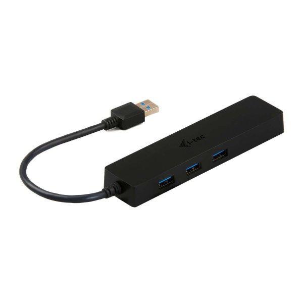 I-TEC U3GL3SLIM USB 3.0 HUB (3 port + Rj 45) Fekete