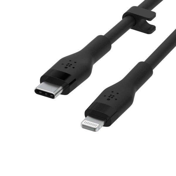 Belkin BOOST CHARGE Flex Silicone cable USB-C to Lightning - 3M - Black