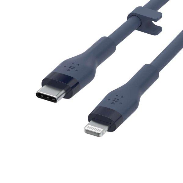 Belkin BOOST CHARGE Flex Silicone cable USB-C to Lightning - 3M - Blue