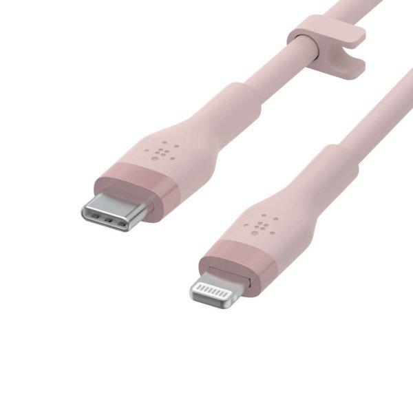 Belkin BOOST CHARGEª Flex Silicone cable USB-C to Lightning - 3M - Pink