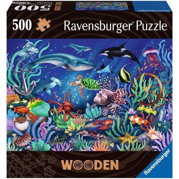 Ravensburger Lent a tengerben - 500 darabos fa puzzle