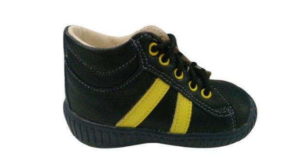 Maus első lépés gyerekcipő, Z17 s .kék neon sárga edzó cipő jellegű
fűzős bőr cipő