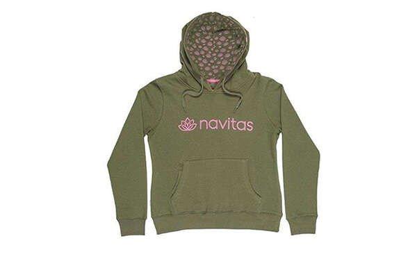Navitas womens hoody green 2xl zöld-rózsaszín kapucnis pulóver