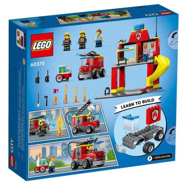 LEGO® City Tűzoltóállomás és motor építőkészlet, 153 elem