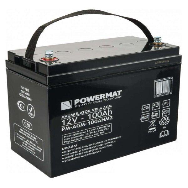 Ólom-savas akkumulátor PM-AGM-100AHM2, Powermat PM1202