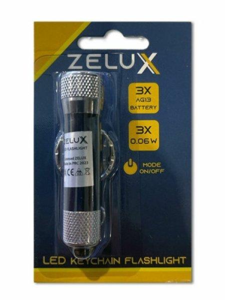 Zelux elemlámpa 3*Lr44 elemmel, kulcstartóval
