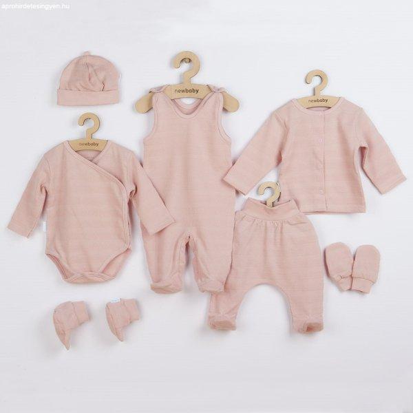 7-részes baba együttes újszülötteknek New Baby I AM rózsaszín - 56 (0-3
h)