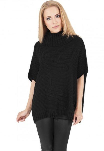Urban Classics Ladies Knitted Poncho black