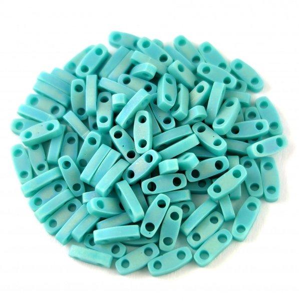 Miyuki Quarter Tila gyöngy - 412fr - Opaque Matt Turquoise Green AB - 1.2 x 5mm