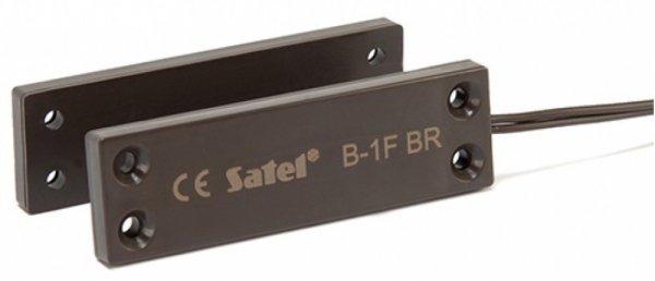 Satel B-1F BR Mini felfúrható mágneses nyitásérzékelő, oldalsó
kábelkivezetés, barna