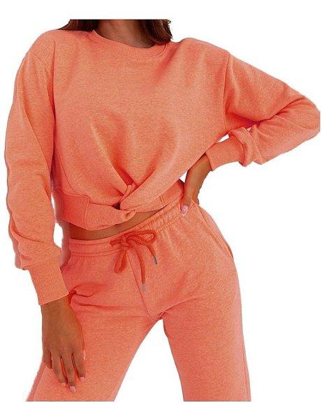 Fluo narancssárga pulóver csomóval