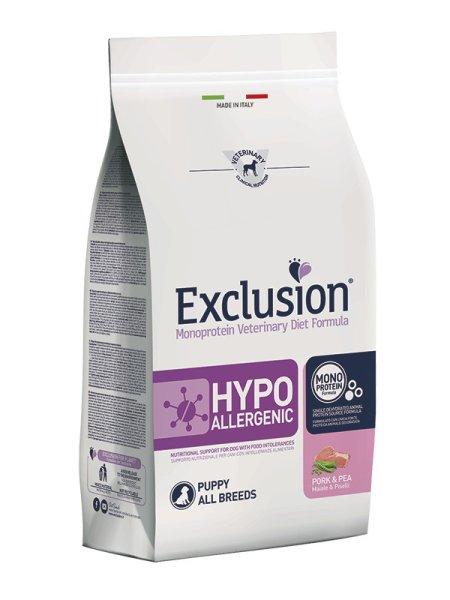 Exclusion Hypoallergenic PUPPY All Breeds Pork and Pea 12 kg