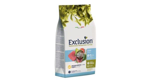 Exclusion Mediterraneo Monoprotein Formula Noble Grain Puppy Tuna Medium 12 kg