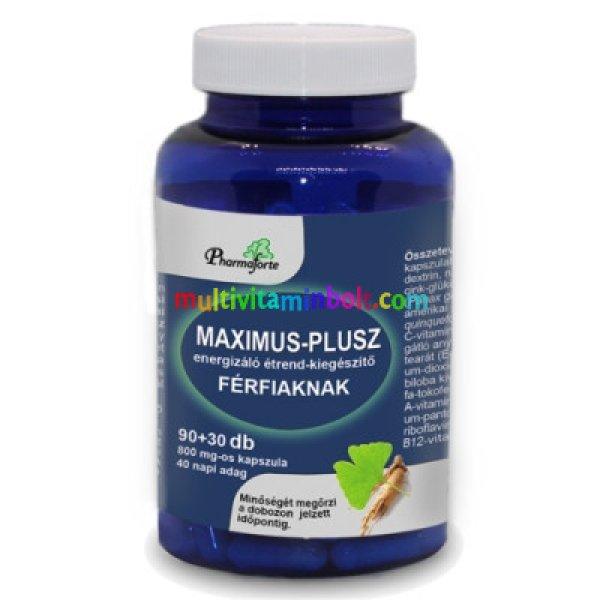 MAXIMUS Plus - Férfierő vitaminkomplex, 90 db kapszula - Pharmaforte