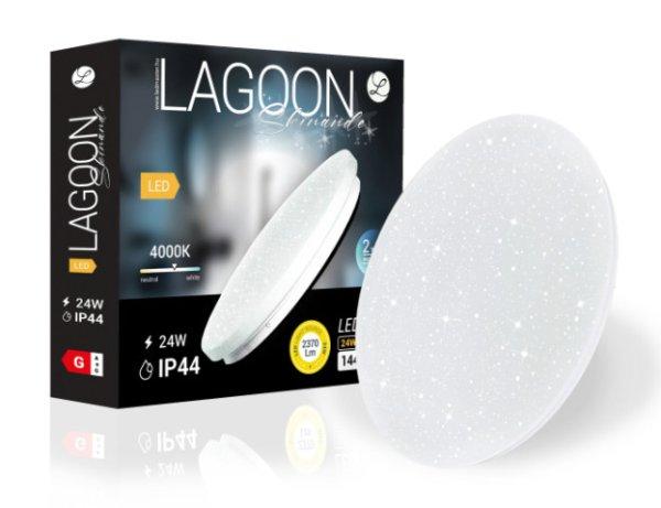 Lagoon Skinande 24 W-os ø320 mm kerek natúr fehér mennyezeti lámpa IP44-es
védettségű