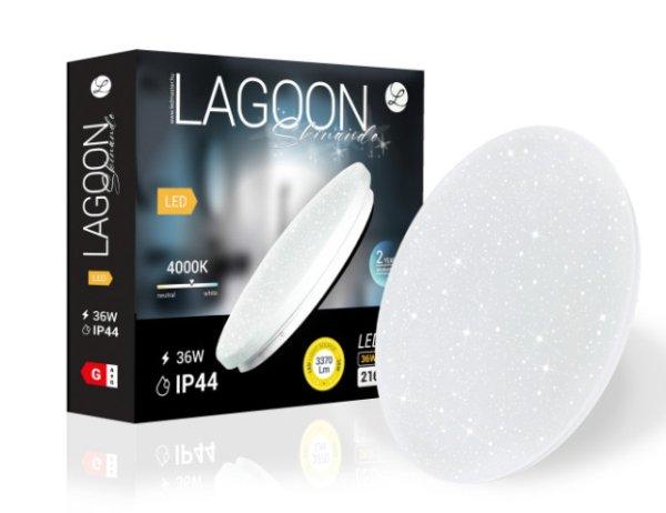 Lagoon Skinande 36 W-os ø350 mm kerek natúr fehér mennyezeti lámpa IP44-es
védettségű