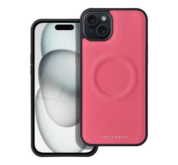Roar Morning Magsafe Apple Iphone 15 Plus eco bőr tok, rózsaszín