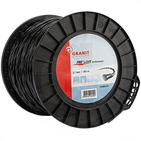 Granit® fűkasza damil ∅ 2.7 mm - ֍ csavart spirál profil ⇔ 283 méter -
prémium minőség*