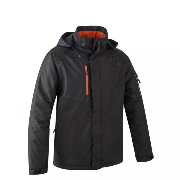 Yuzu ripstop téli kabát kapucnival fekete/narancs (L)