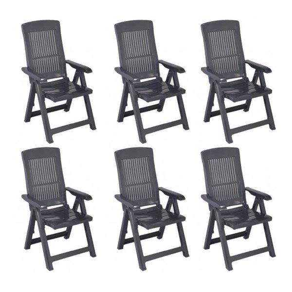 Zimuri Kerti szék Antracit - 6 DB