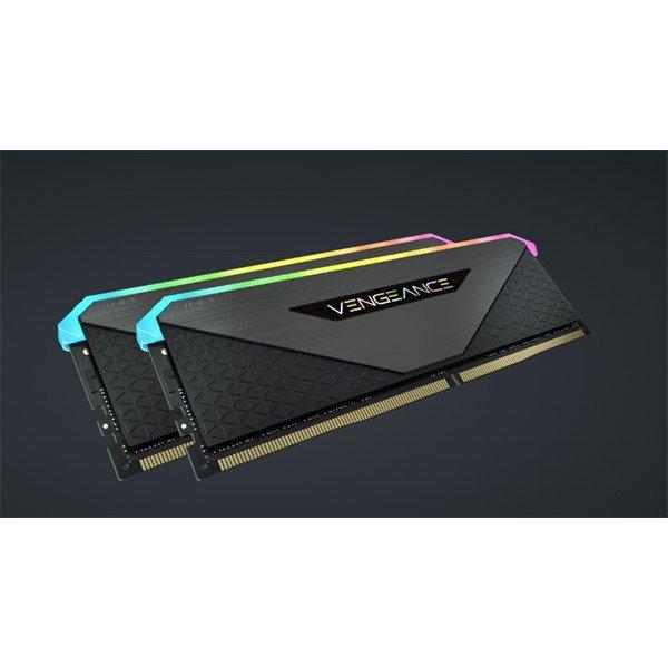 CORSAIR Memória VENGEANCE RGB DDR4 32GB 3600MHz C16 RT (Kit of 2), fekete