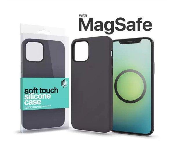 Xprotector MagSafe rögzítésű Soft Touch Szilikon tok Apple iPhone 15 Pro,
éjfekete