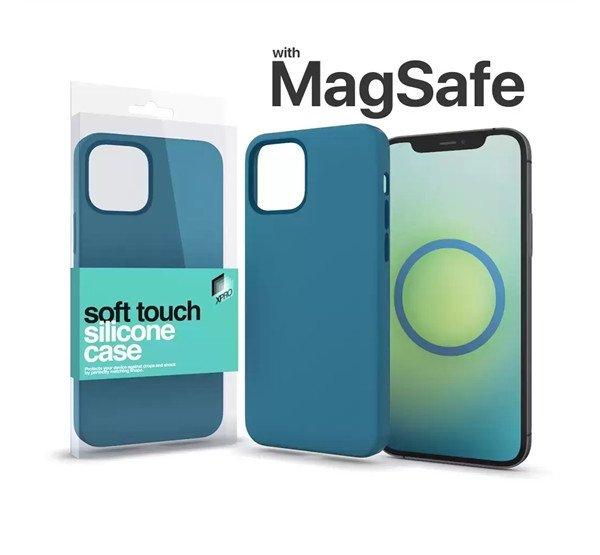Xprotector MagSafe rögzítésű Soft Touch Szilikon tok Apple iPhone 15 Pro,
viharkék