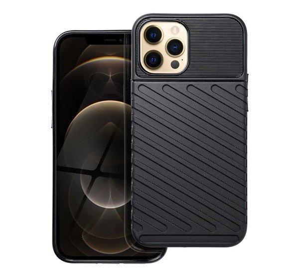 Forcell Thunder hátlap tok Apple iPhone 12 Pro Max, fekete