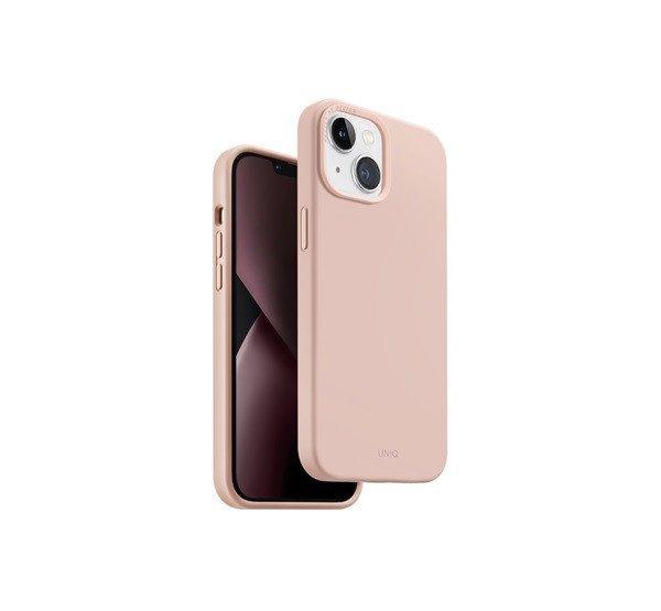 Uniq Lino Hue Apple iPhone 14 Plus, MagSafe szilikon tok, rózsaszín