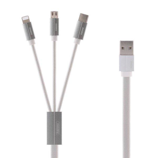 USB 3 az 1-ben Remax Kerolla kábel, 1 m (fehér)