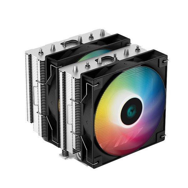 DeepCool CPU Cooler - AG620 BK ARGB (29,4 dB; max, 115,32 m3/h; 4pin
csatlakozó, 6 db heatpipe, 12cm, PWM, LED)