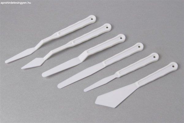 6 részes kis méretű műanyag spatula készlet