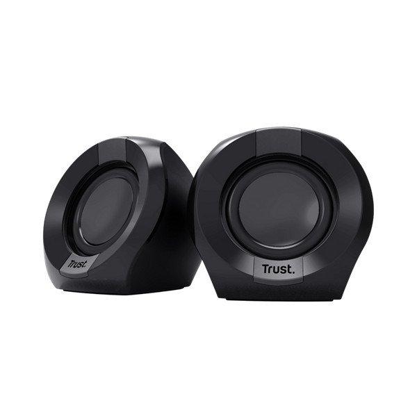 Trust Hangszóró 2.0 - Polo (4W RMS; hangerőszabályzó; 3,5mm jack; USB
tápcsatlakozó; fekete)