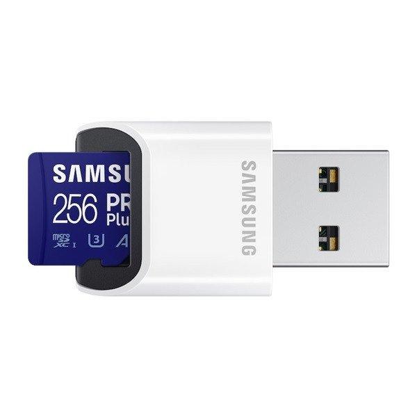 Samsung MicroSD kártya - 256GB MB-MD256KB/WW (PRO PLUS kártyaolvasóval,
UHS-I, R160/W120, adapter, 256GB)