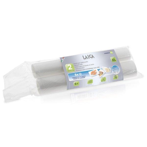 Laica EXTRA erős, BPA mentes 2 db légcsatornás csomagoló tömlő 28 x 300
cm.