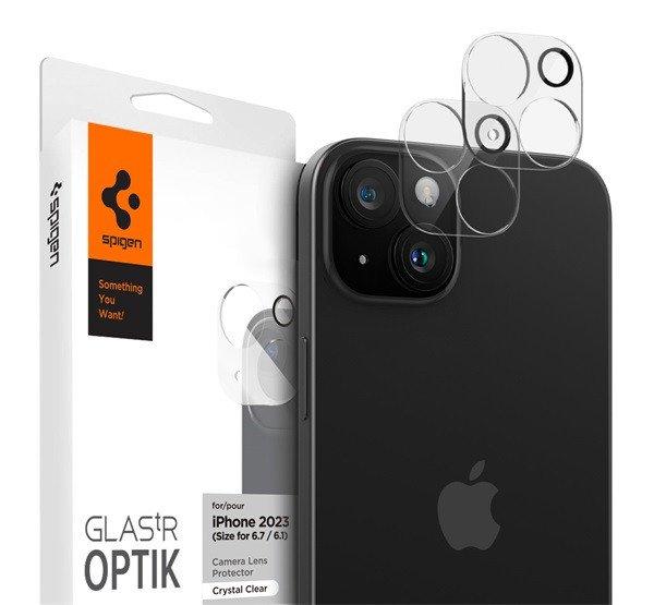 Spigen Glas.tR Optik Apple iPhone 15/ iPhone 15 Plus, Tempered kameravédő
fólia, átlátszó (2db)